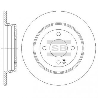 Тормозной диск задний SANGSIN BRAKE Hi-Q (SANGSIN) SD1087