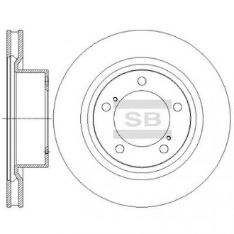 Тормозной диск передний BRAKE Hi-Q (SANGSIN) SD4062 (фото 1)