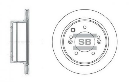 Диск тормозной KIA SORENTO R задн. (SANGSIN) Hi-Q (SANGSIN) SD2013