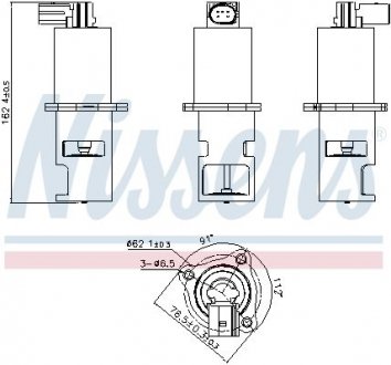 Клапан рециркуляціі ВГ (EGR) NISSENS 98172