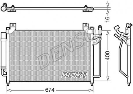 Радиатор кондиционера DENSO DCN44013