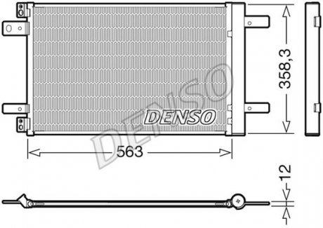 Радиатор кондиционера CITROEN BERLINGO (K9) 18-, BERLINGO (K9) 18-, BERLINGO (B9) 16- DENSO DCN21032 (фото 1)