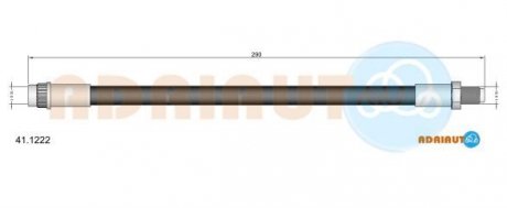 RENAULT Шланг гальмівний передн. R19, зад R21 310mmm ADRIAUTO 41.1222 (фото 1)