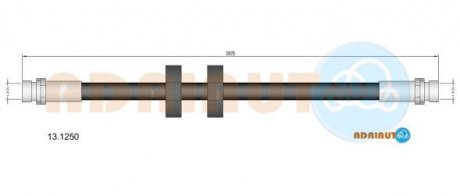 FORD Шланг гальмівний задн. бараб. тормоз Mondeo -96 ADRIAUTO 13.1250
