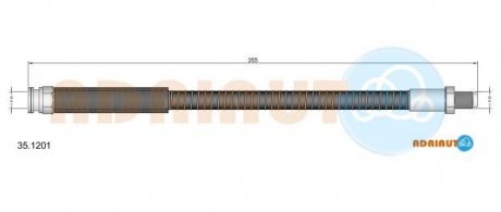 PEUGEOT Шланг гальмівний передний 205 -90 ADRIAUTO 35.1201 (фото 1)