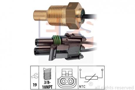 RENAULT Датчик температуры воды 19/21 1,7 -95. EPS 1.830.307
