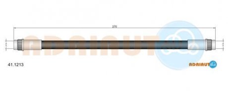 RENAULT Шланг тормозной задний R5,9,11,19,25,TWINGO B ADRIAUTO 41.1213 (фото 1)