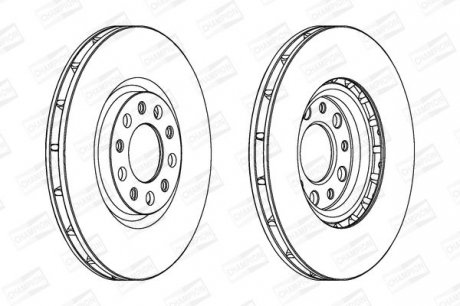 FIAT Диск тормозной передн. Alfa Romeo 159,Brera CHAMPION 562299CH