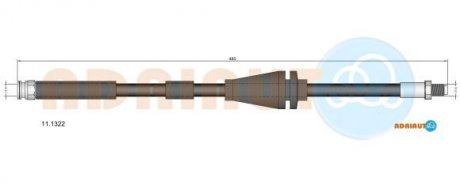 FIAT Гальмівний шланг передн.Punto 99- ADRIAUTO 11.1322