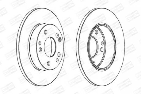 Тормозной диск передний Mercedes 170 (W170), 190 (W201) CHAMPION 561330CH