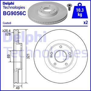 Гальмівний диск DL BG9056 Delphi BG9056C