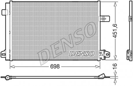 Радиатор кондиционера DENSO DCN32028