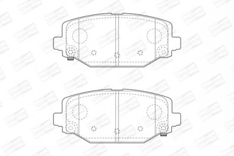 Гальмівні колодки задні Fiat Freeemont / Lancia Voyager / VW Routan / Dodge / Chrysler CHAMPION 573412CH (фото 1)