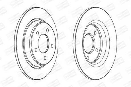 Тормозной диск задний Mazda 3, 5 CHAMPION 563043CH (фото 1)