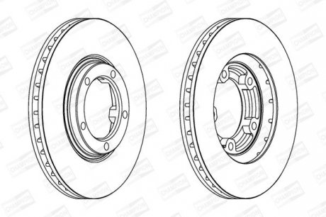 Гальмівний диск передній Hyundai H-1, H100, H200, Porter CHAMPION 562800CH