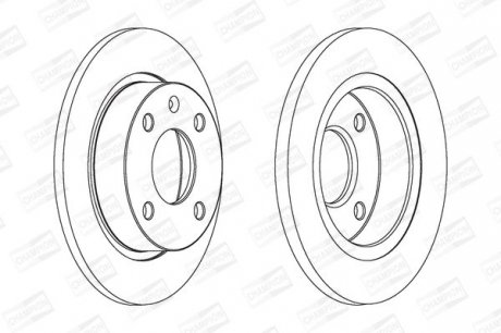 FORD Диск тормозной передний Fiesta,Escort 90- CHAMPION 561496CH