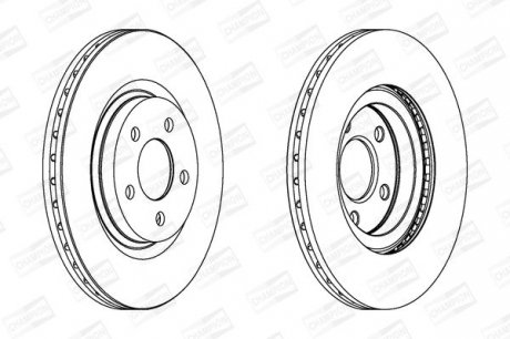 Гальмівний диск передній CHRYSLER NEW YORKER, PT CRUISER CHAMPION 562524CH