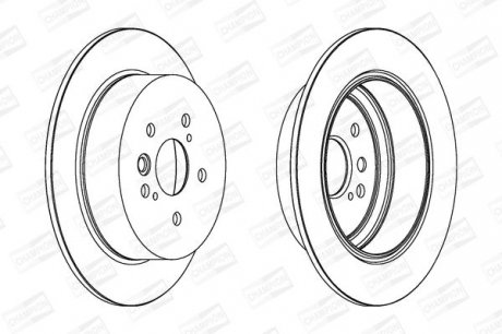 Гальмівний диск задній TOYOTA RAV 4 CHAMPION 562288CH