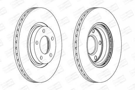 Гальмівний диск передній Mazda 3, 5 CHAMPION 562635CH