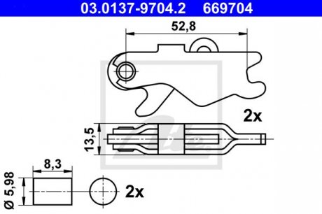Ремкомплект системи автоматичного регулювання ATE 03.0137-9704.2 (фото 1)