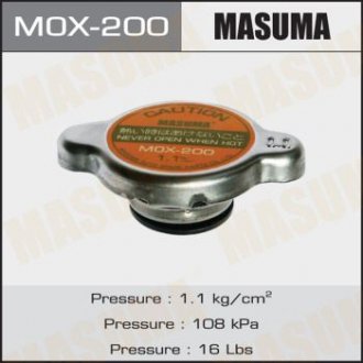 Крышка радиатора (NGK-P541, TAMA-RC11, FUT.-R148) 1.1 kg/cm2 MASUMA MOX200