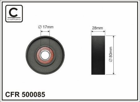 (80x17x31) Ролик натяжника паска поліклінового Nissan X-Trail 01- CAFFARO 500085