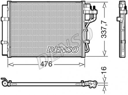 Радіатор кондиціонера DENSO DCN41023 (фото 1)