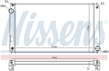 Радиатор охлаждения LEXUSNX (AGZ10, AYZ10, ZGZ10) (14-)/RAV 4 IV (12-) NISSENS 606635