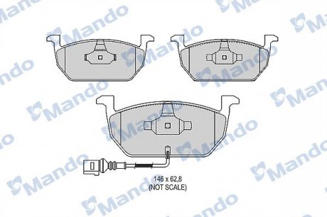 Тормозные колодки дисковые передние MANDO MBF015291