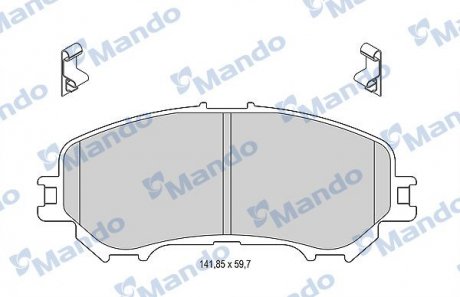 Гальмівні колодки дисковые передні MANDO MBF015287 (фото 1)