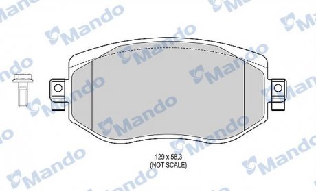 Гальмівні колодки дисковые передні MANDO MBF015304