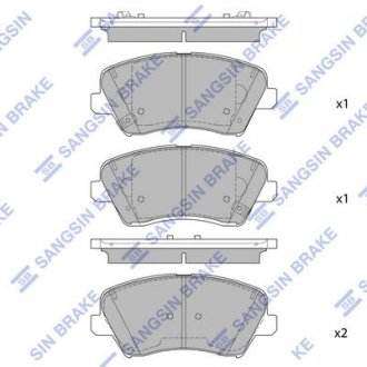 Колодка торм. диск. HYUNDAI i30 CW (GD) 12-; KIA K3 16- передн. (SANGSIN) Hi-Q (SANGSIN) SP1842