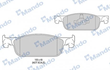 Тормозные колодки дисковые передние MANDO MBF015302