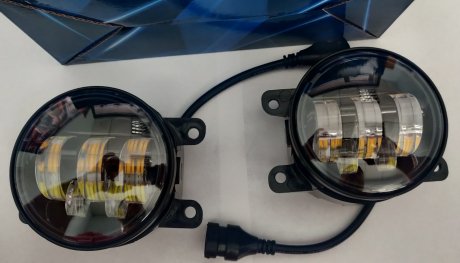 Комплект LED ПТФ универсальных 2шт (белый и желтый): RENAULT, FORD, OPEL, NISSAN, SUZUKI... TEMPEST TPLW0402 (фото 1)