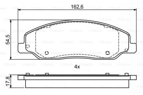 Колодки тормозные дисковые BOSCH 0986495406 (фото 1)