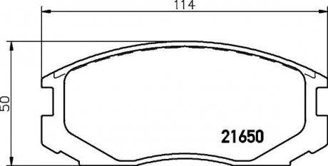 Колодки тормозные дисковые передние Mitsubishi Colt 1.3, 1.5 (00-03)/Daihatsu Terios 1.3, 1.5 (06-) Nisshinbo NP3003