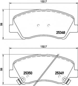 Колодки гальмівні дискові передні Hyundai Accent, i20/Kia rio 1.2, 1.4, 1.6 (11-) Nisshinbo NP6041 (фото 1)