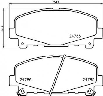 Колодки тормозные дисковые передние Honda Accord VIII 2.0, 2.4 универсал (08-) Nisshinbo NP8035