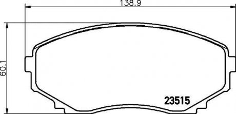 Колодки гальмівні дискові передні Mazda MPV 2.0, 2.5, 3.0 (99-06) Nisshinbo NP5012 (фото 1)