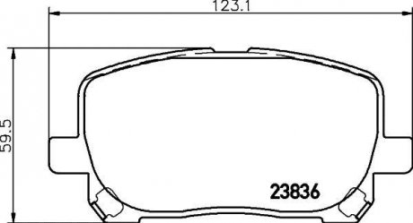 Колодки гальмівні дискові передні Toyota Avensis 2.0, 2.4 (01-11) Nisshinbo NP1009