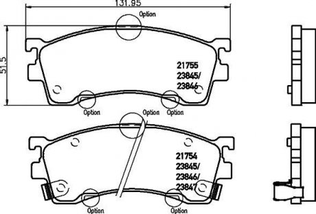 Колодки гальмівні дискові передні Mazda 626 1.6, 1.8 2.0 (91-97) Nisshinbo NP5003