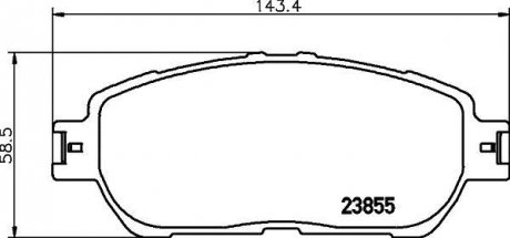 Колодки гальмівні дискові передні Lexus ES 3.0, 3.3 (01-06) Nisshinbo NP1024
