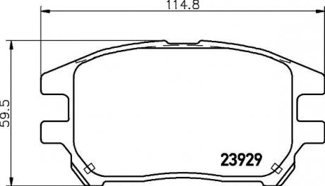 Колодки гальмівні дискові передні Lexus RX 300 (00-03) Nisshinbo NP1076 (фото 1)