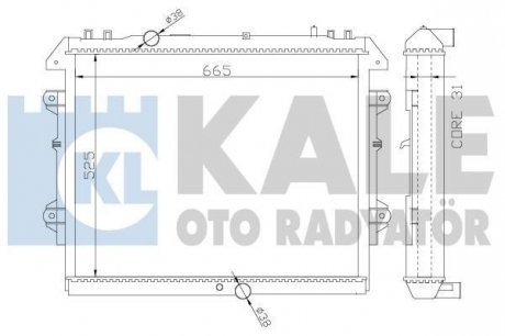 KALE TOYOTA Радіатор охлаждения Fortuner,Hilux VII 2.5/3.0 D-4D 04- Kale oto radyator 366500