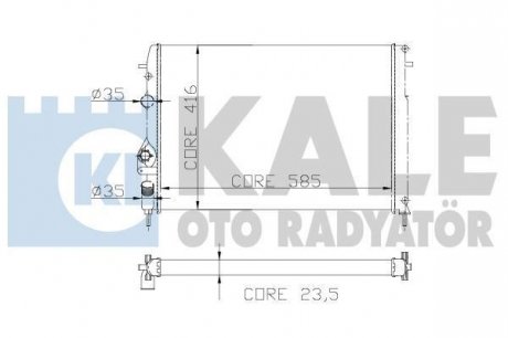 KALE RENAULT Радиатор охлаждения Megane I,Scenic I 1.9dTi/dCi Kale oto radyator 205500 (фото 1)