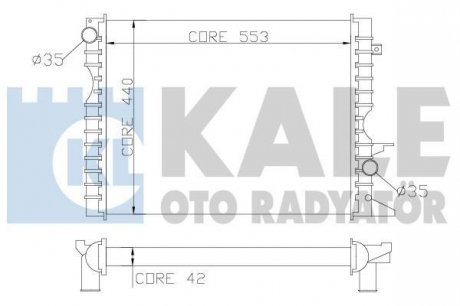 KALE LANDROVER Радіатор охлаждения Defender 2.2/2.5Td 98-16 Kale oto radyator 350600