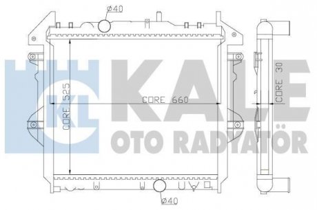 KALE TOYOTA Радіатор охлаждения Hilux VII 2.5/3.0 D-4D 05- Kale oto radyator 352600