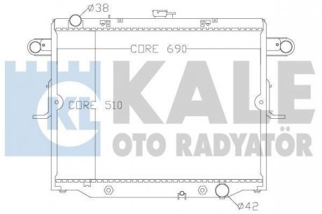 KALE TOYOTA Радіатор охлаждения Land Cruiser 100 4.7 98- Kale oto radyator 342175