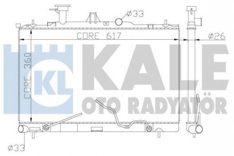KALE HYUNDAI Радіатор охлаждения Matriz 1.5CRDi/1.8 01- Kale oto radyator 369700