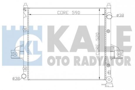 KALE JEEP Радіатор охлаждения Grand Cherokee II 4.7 99- Kale oto radyator 342090 (фото 1)